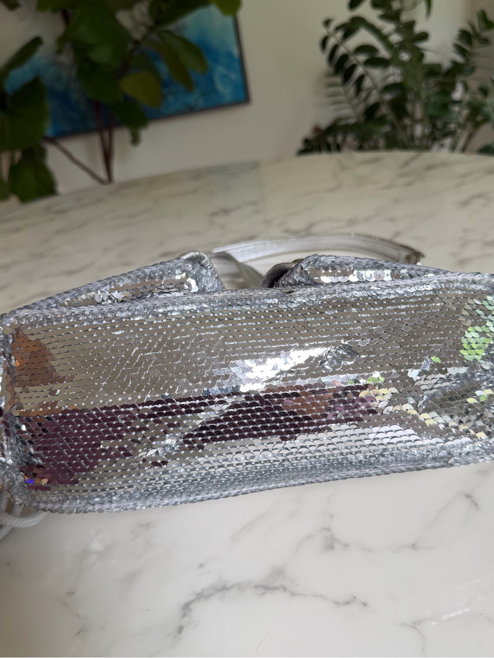 Coach Limited Edition Poppy Sequin Spotlight Tote Shoulder Bag 13821 Silver Y2K - Picture 11 of 16
